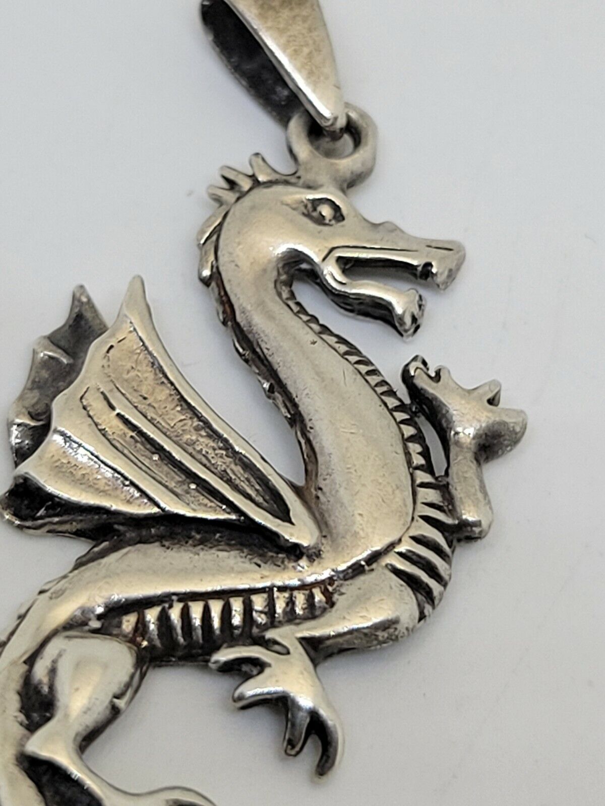 Sterling Silver Flying Dragon Pendant - image 2