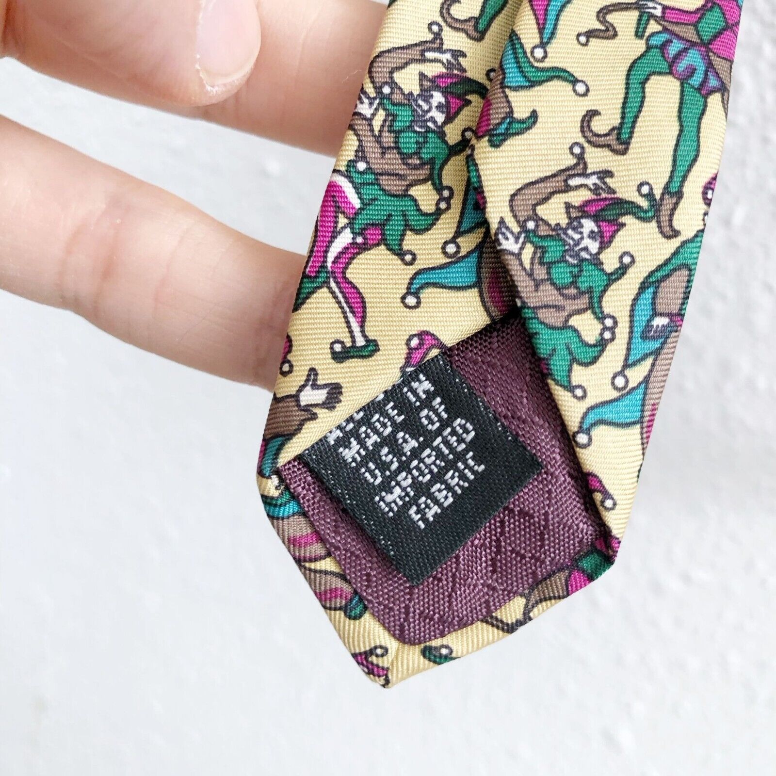 CHRISTIAN DIOR harlequin Print Vintage Tie - image 4