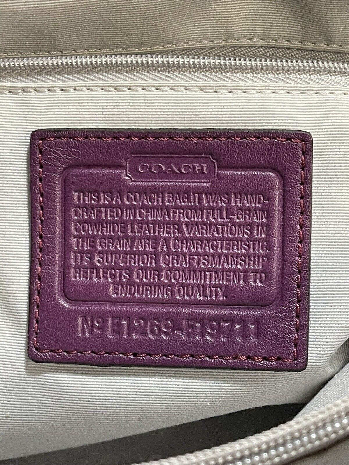 Coach Soho Buckle Flap Satchel Plum Leather Shoul… - image 10