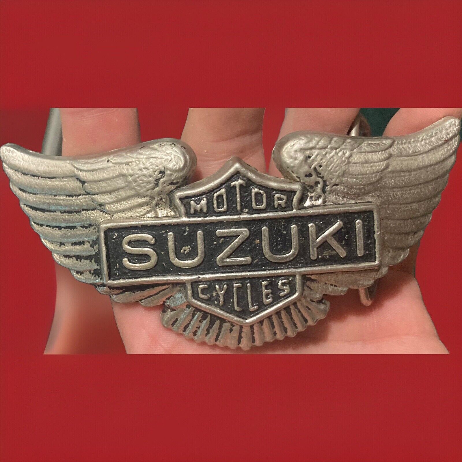 Vintage  1970’s Suzuki Motorcycle Gold/Brass Belt… - image 1