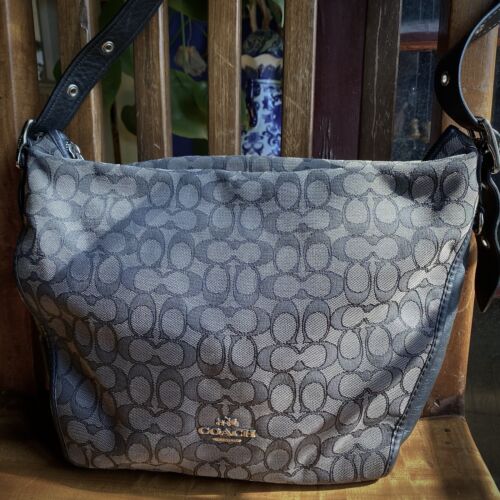 Coach Dufflette In Signature Jacquard Black and S… - image 1