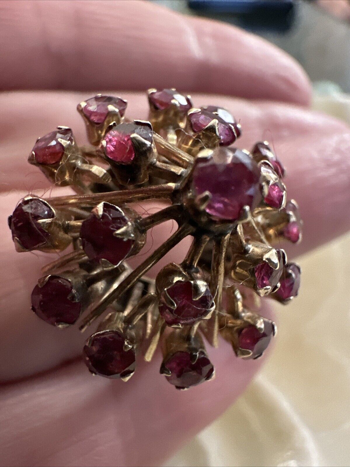 Antique Victorian 14 KT Gold Ruby Ring - image 3