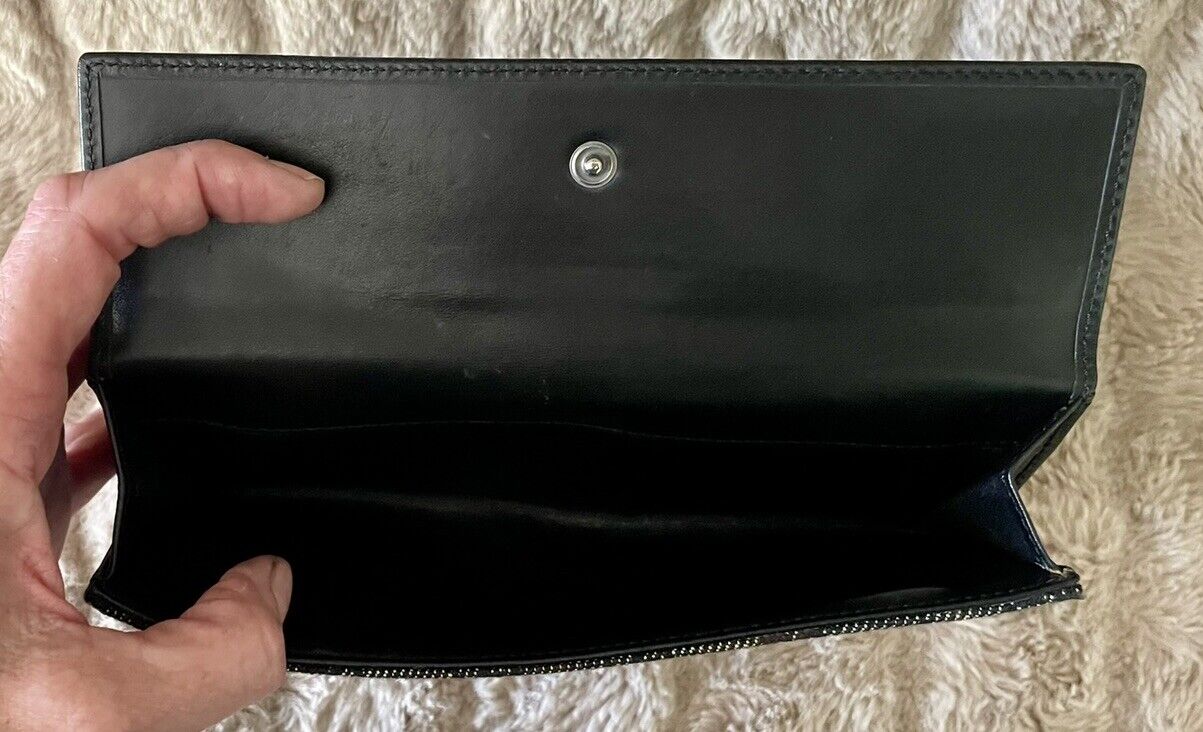 GUCCI Jackie Vintage Canvas Black Long Wallet AUT… - image 3