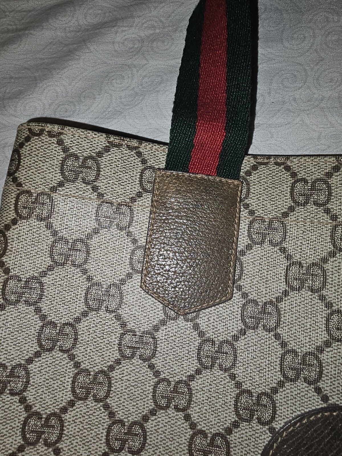 Vintage Authentic Gucci GG Plus Web Tote Serial #… - image 9