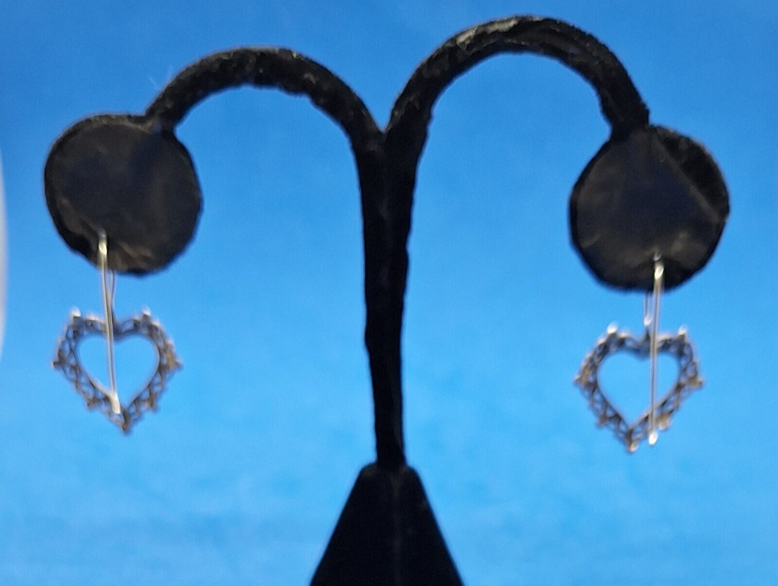 Sterling Silver Heart Shaped Earrings - image 2