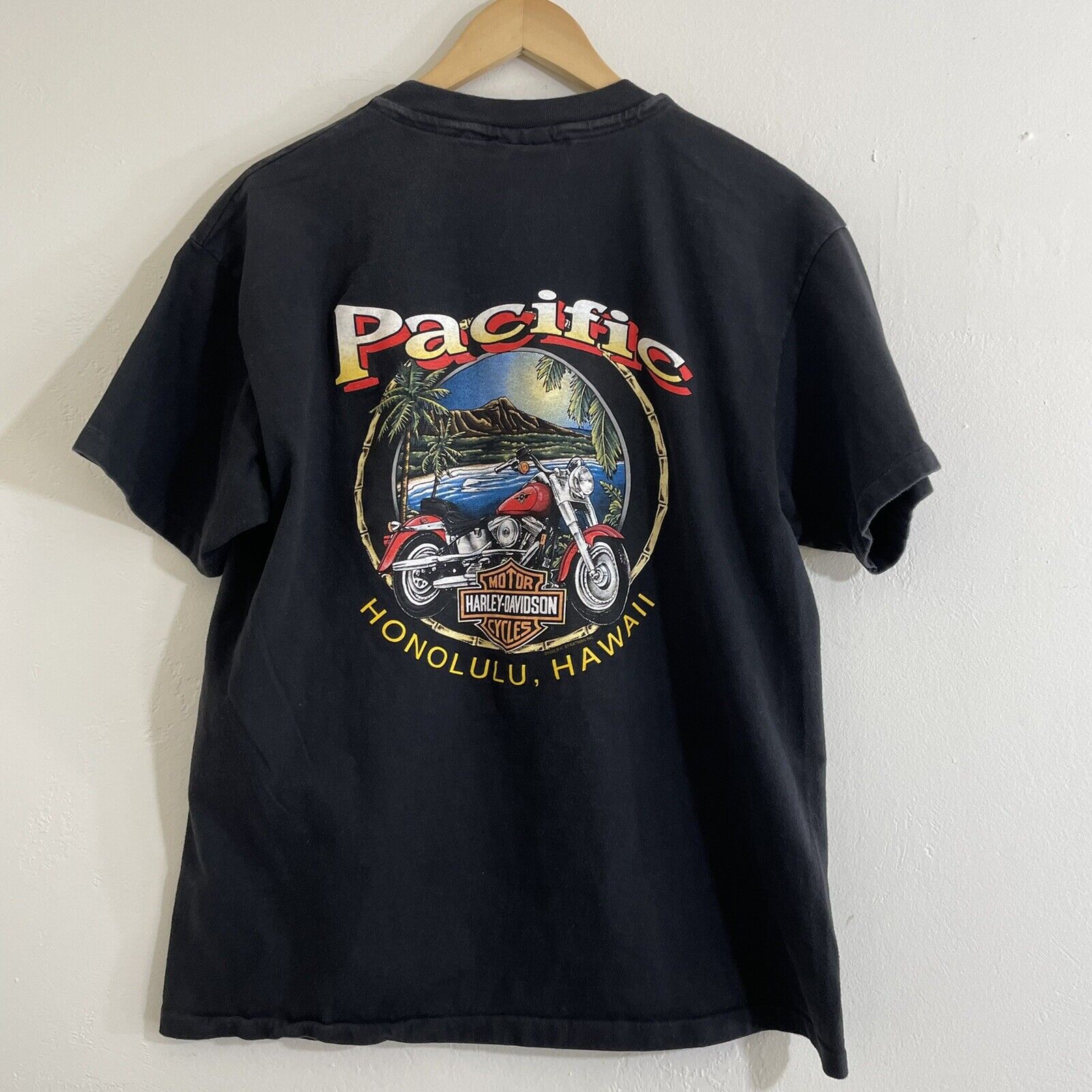 VTG 1993 Harley Davidson T Shirt 90s Hawaii Singl… - image 2