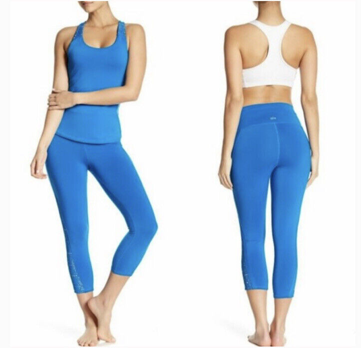 ALO Yoga Patina High Rise Waist Crop Tight Yoga L… - image 11