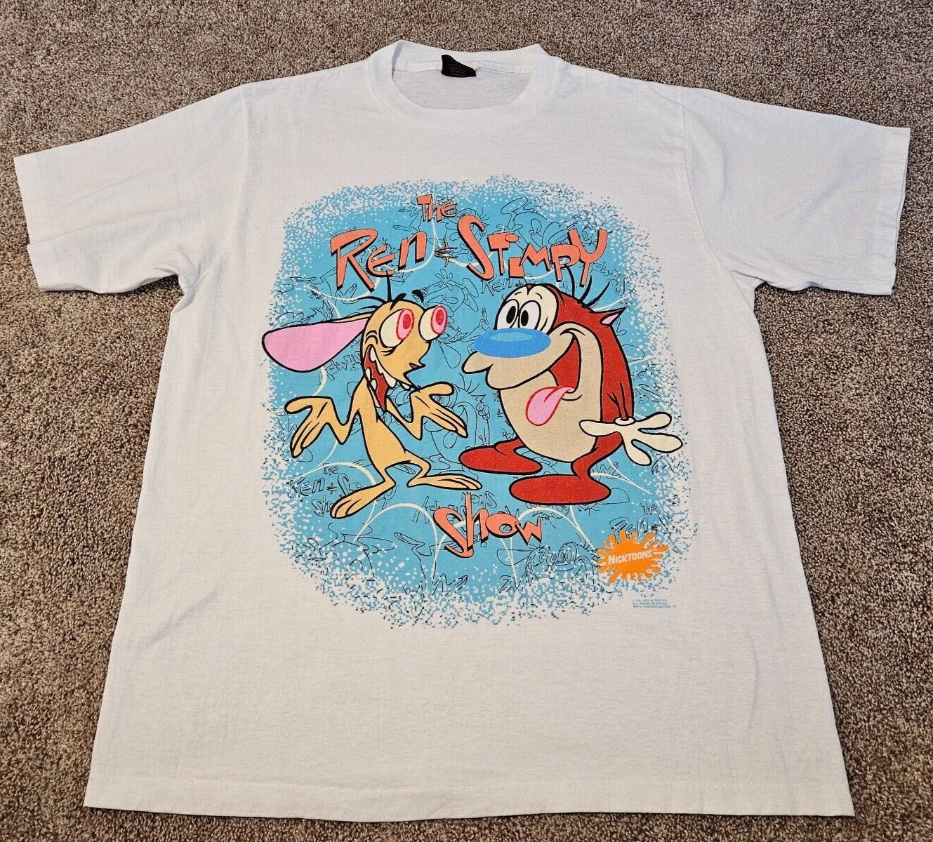 1991 The Ren And Stimpy Show Shirt - Nicktoons Ni… - image 1