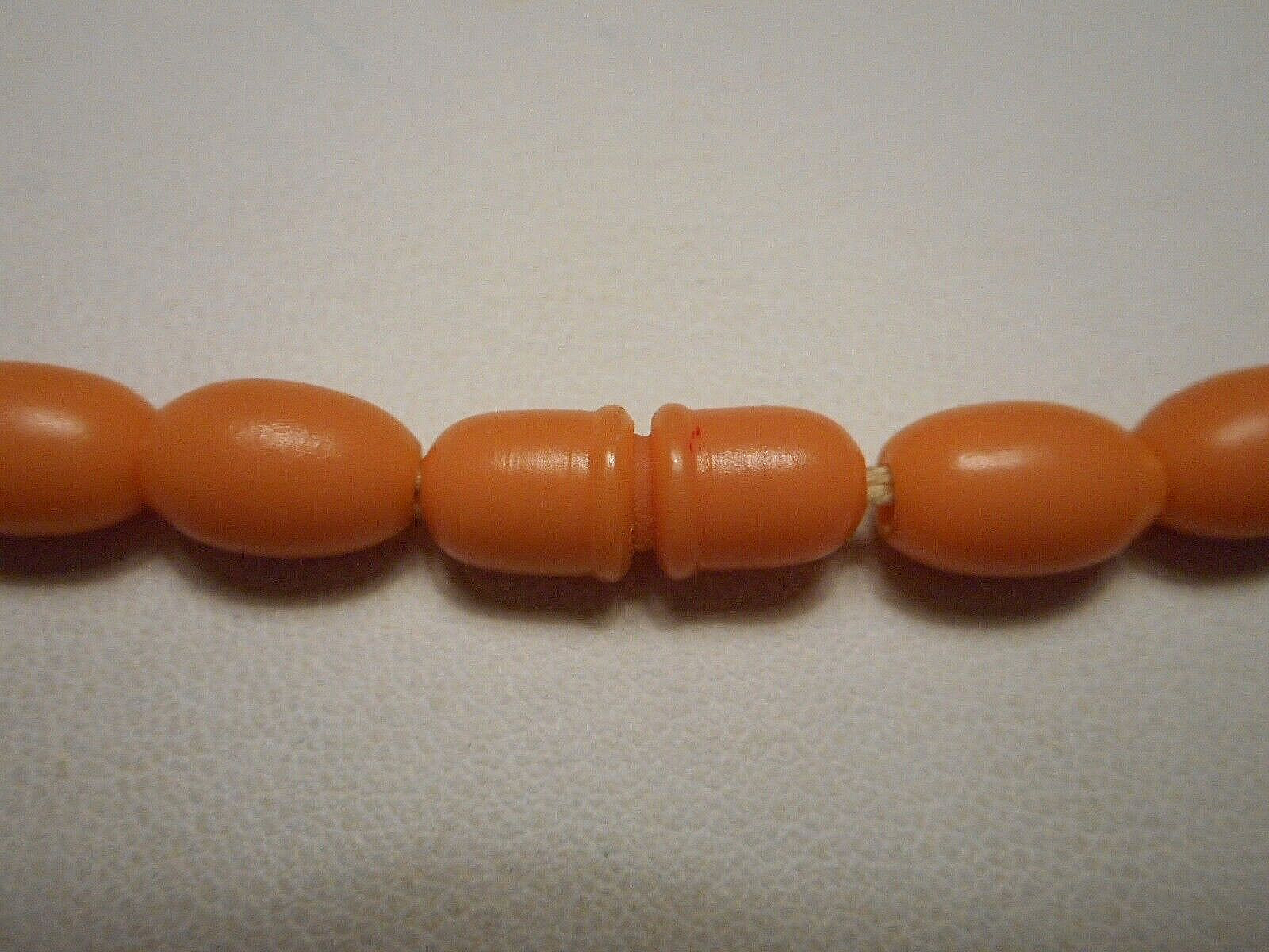 Antique Art Deco Faux Orange Coral Carved Cellulo… - image 4