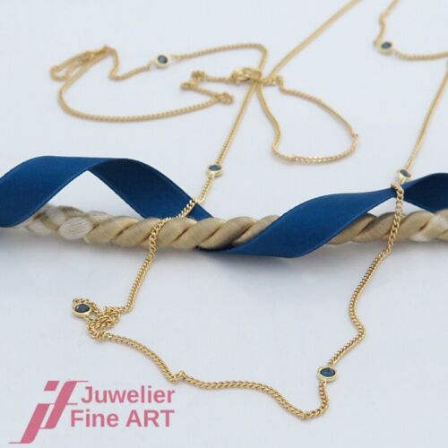 Safir Chain / Necklace - Pattern: Tanks - 6 Sapph… - image 1