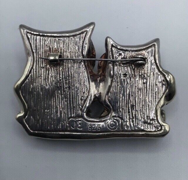 Sterling Silver Owl Brooch - image 2