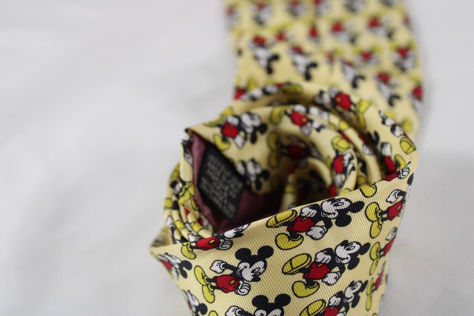 Mens Silk Tie Made Italy Tie Rack Mickey Mouse Be… - image 5