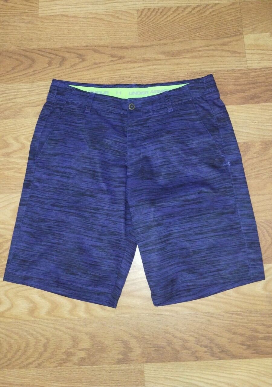 Under Armour Golf Shorts Blue Heather Active Stre… - image 2