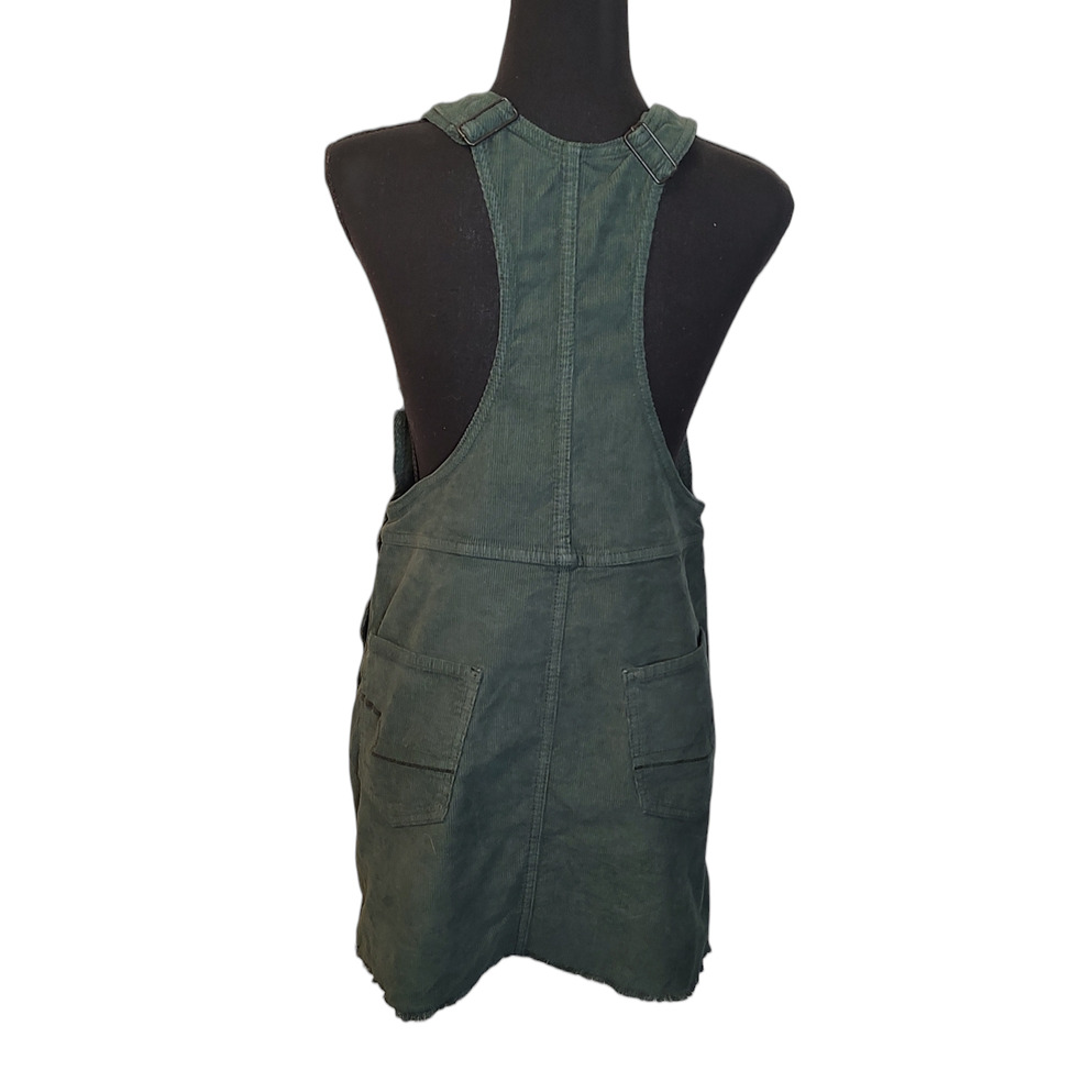 American Eagle Green Corduroy Overall Dress XS - image 3