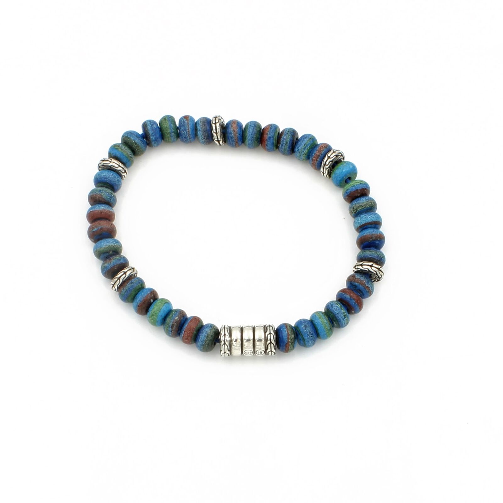 John Hardy 925 Bedeg Turquoise Calsilica Beaded B… - image 4