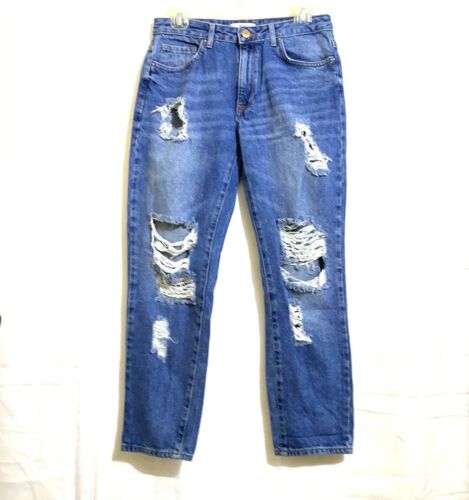 Forever 21 Distressed Denim High Waist  Denim Jean