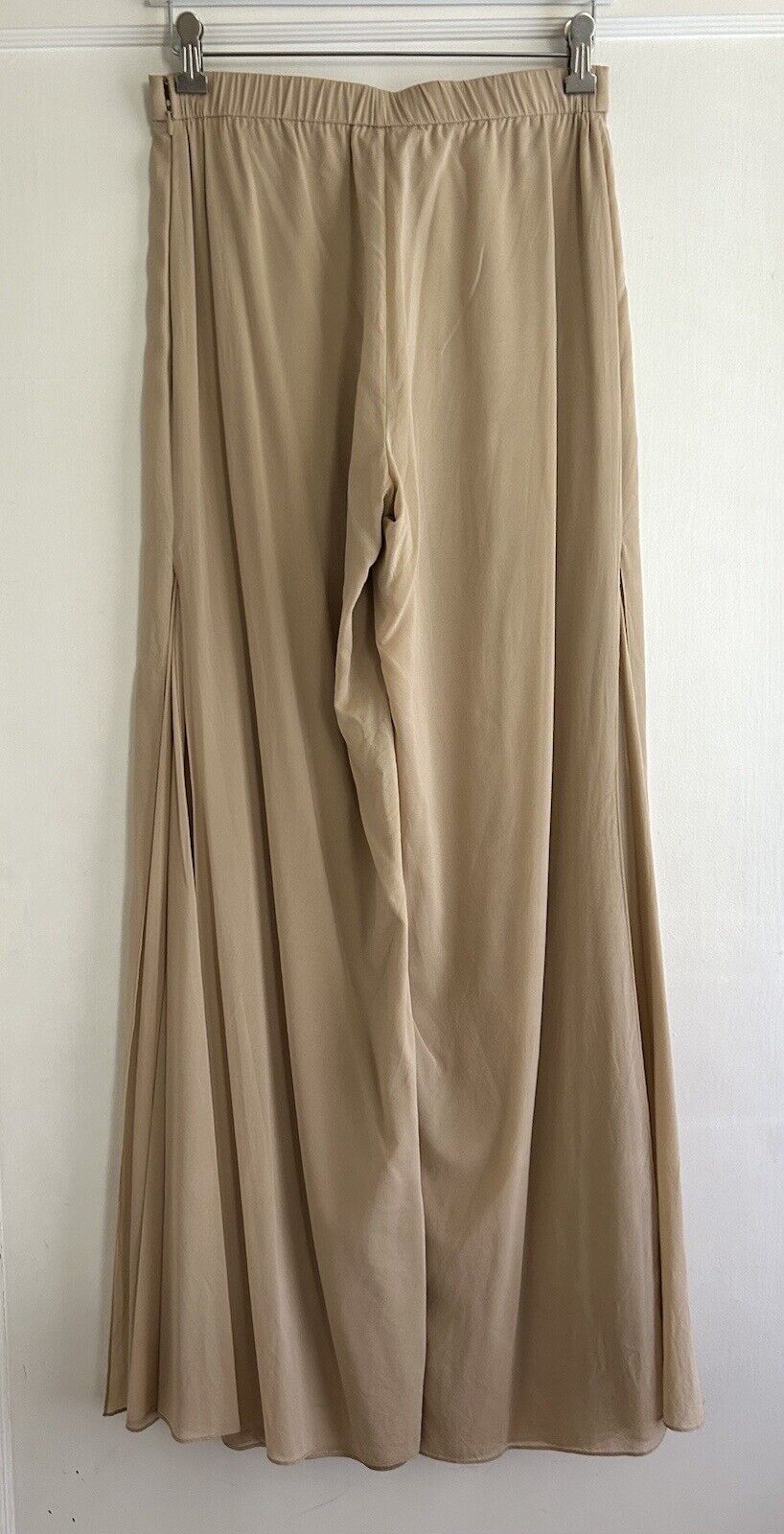 St. John Evening Tan Silk Chiffon Wide Leg Side S… - image 7