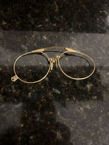 Antique Gold Wire Rim Pince-Nez No Glass - image 1