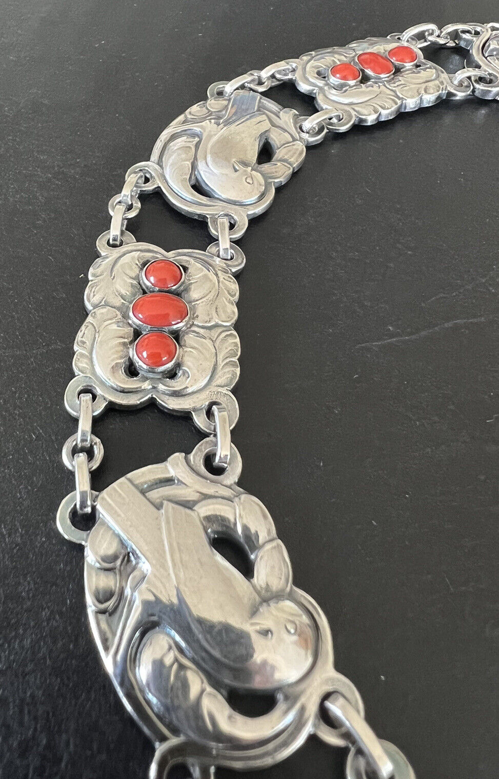 Georg Jensen Denmark Sterling Silver Coral Dove B… - image 9