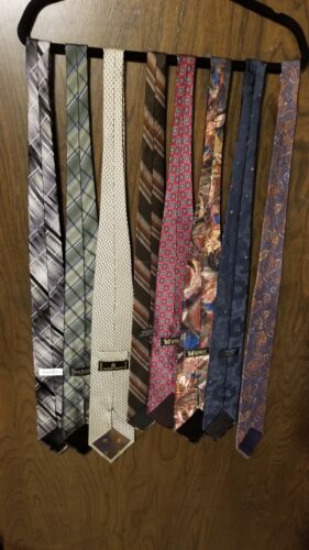 LOT OF 8 VINTAGE TIES VARIETY OF DESIGNS & LABELS