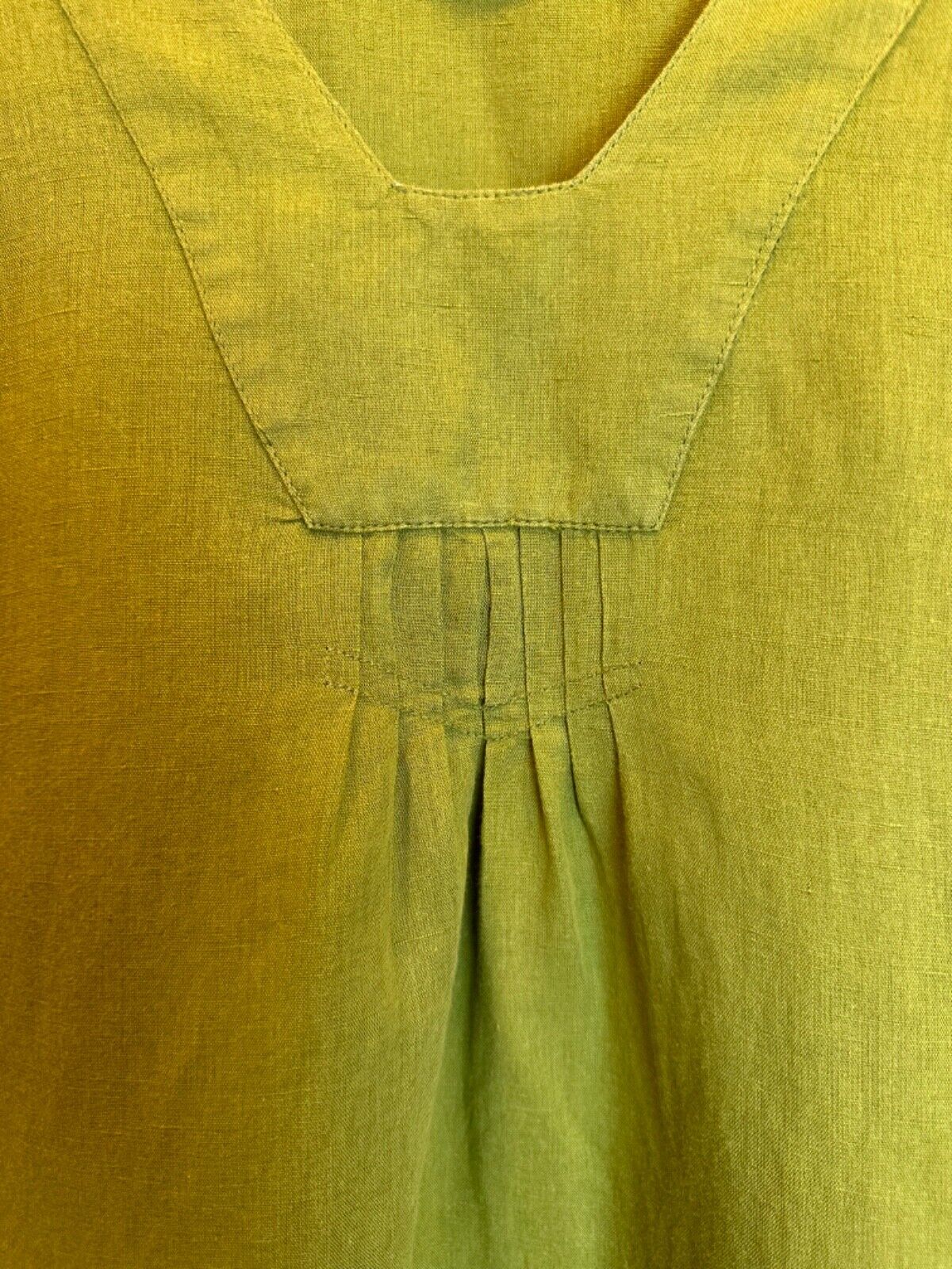 Gudrun Sjoden Size M Green Cotton Linen Lagenlook… - image 9