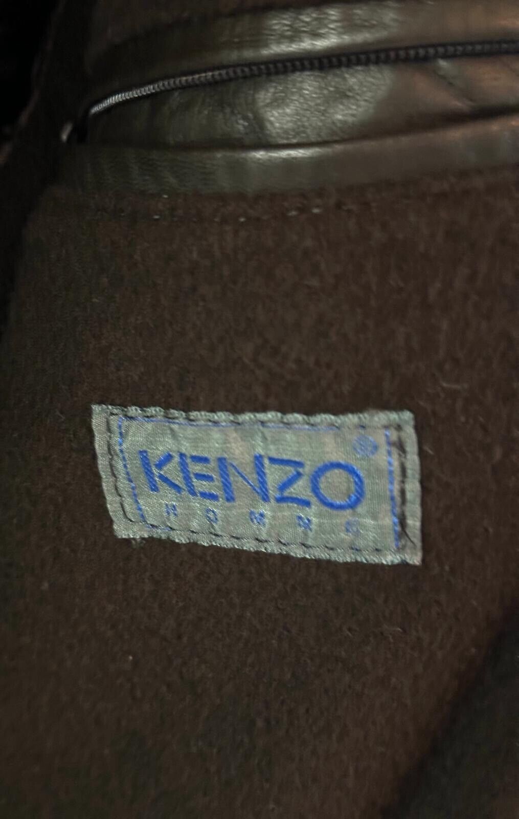 Beautiful Kenzo Men Brown Leather Jacket- Used On… - image 3