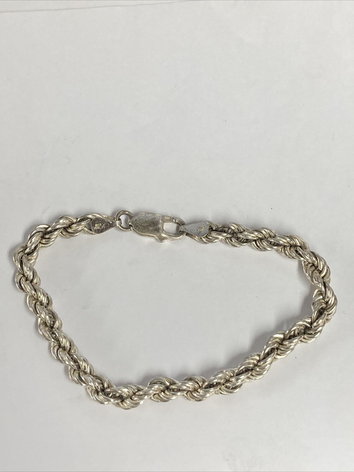 STERLING SILVER 925 ITALY ROPE BRACELET - image 4