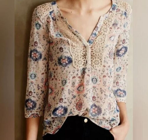 Anthropologie Maeve Women Stillwater Boho Floral … - image 1