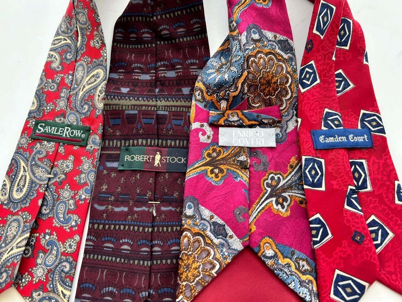 4 mens neckties silk Enrico Coveri Savile Row Cam… - image 4