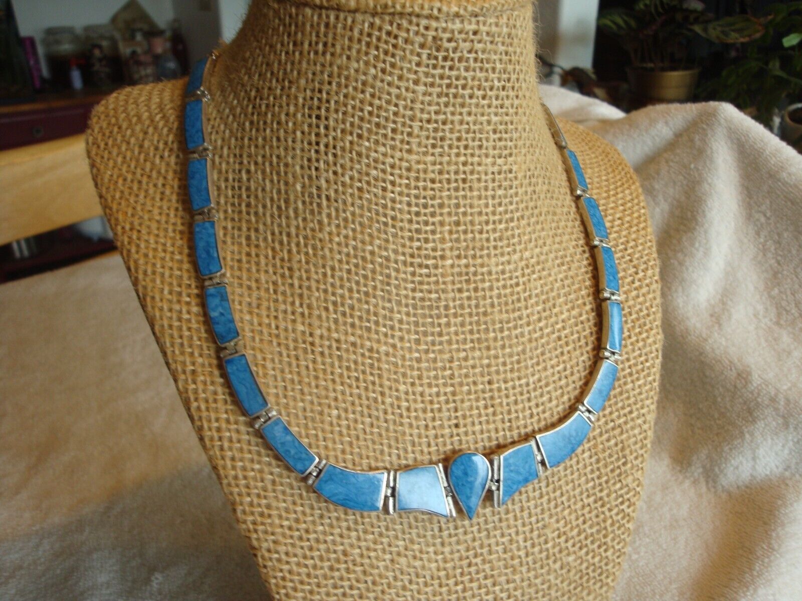 VTG Sterling Silver 950  SOUTHWESTERN Blue Sodali… - image 2