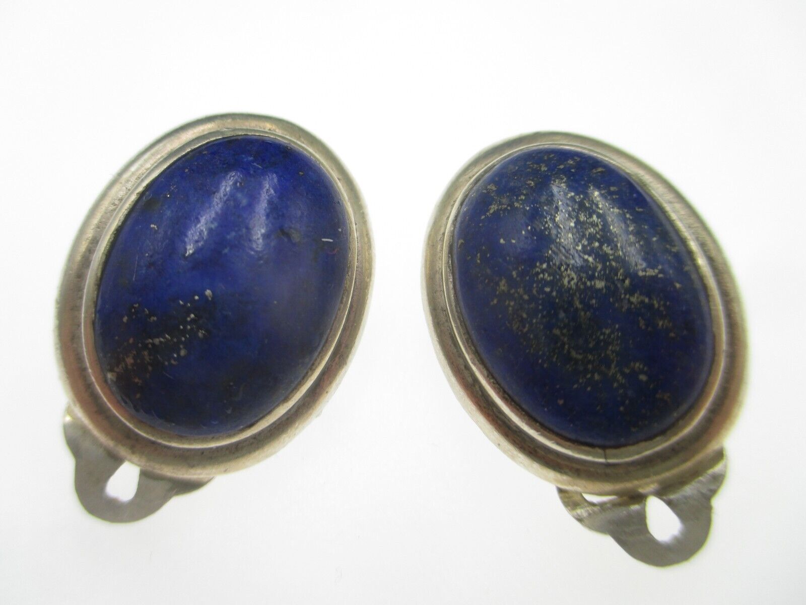 Vintage Lapis Azuli Earrings 925 Sterling Silver … - image 2