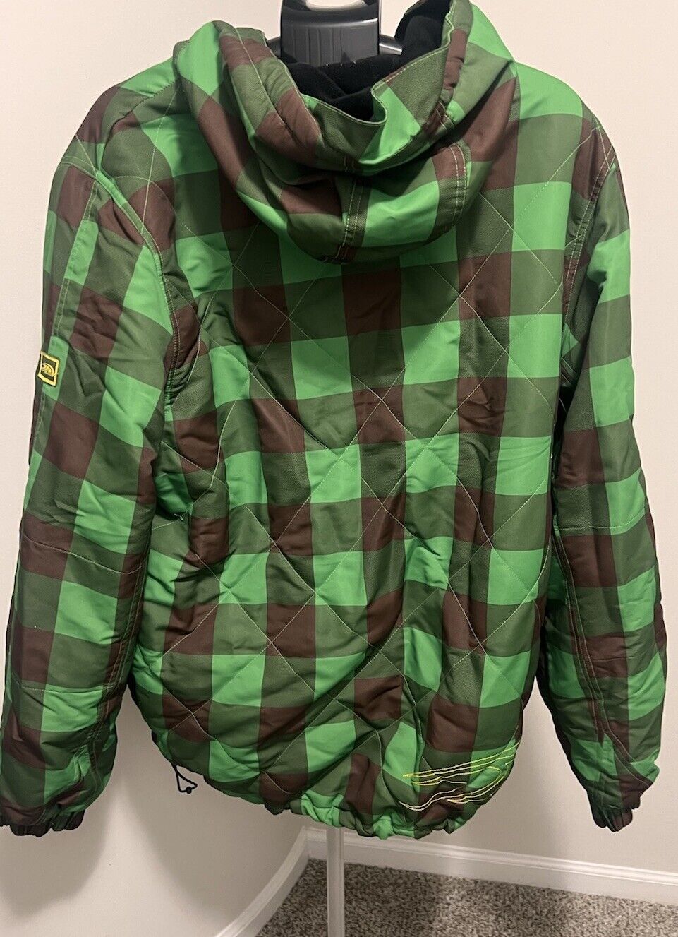 Green And Brown Plaid Winter Ski snowboard Bomber… - image 4