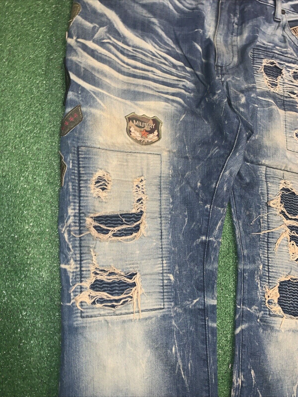 Robins Jeans Men 40 Distressed Biker Jeans Vintage - image 3