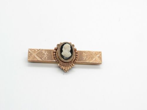 Victorian Hardstone Cameo Brooch Pin Jewelry (392… - image 1