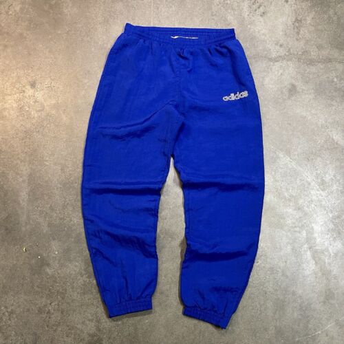 Vintage Adidas Baggy Windbreaker Pants Mens M Blu… - image 1