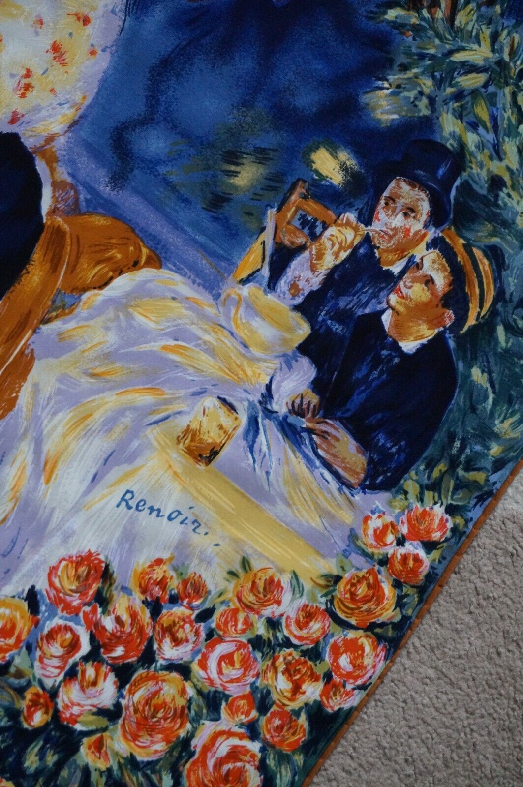 RENOIR vintage silk scarf "Dance In The Country" - image 4