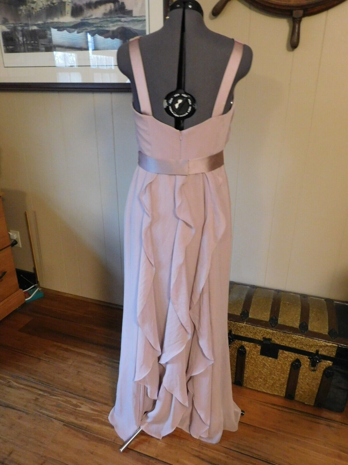 BEAUTIFUL "WHITE BY VERA WANG" MAUVE RUFFLEY POLY… - image 4