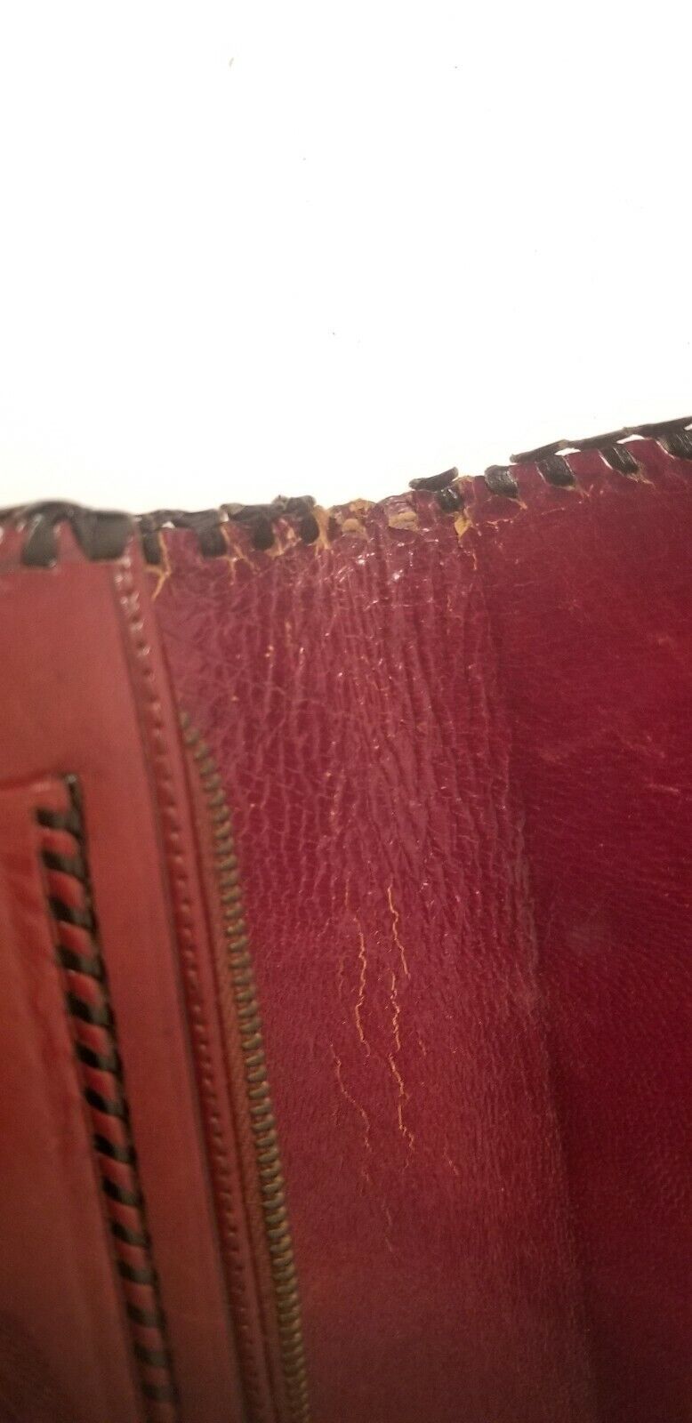 Vintage Burgundy/Red Leather Vintage Purse - image 4