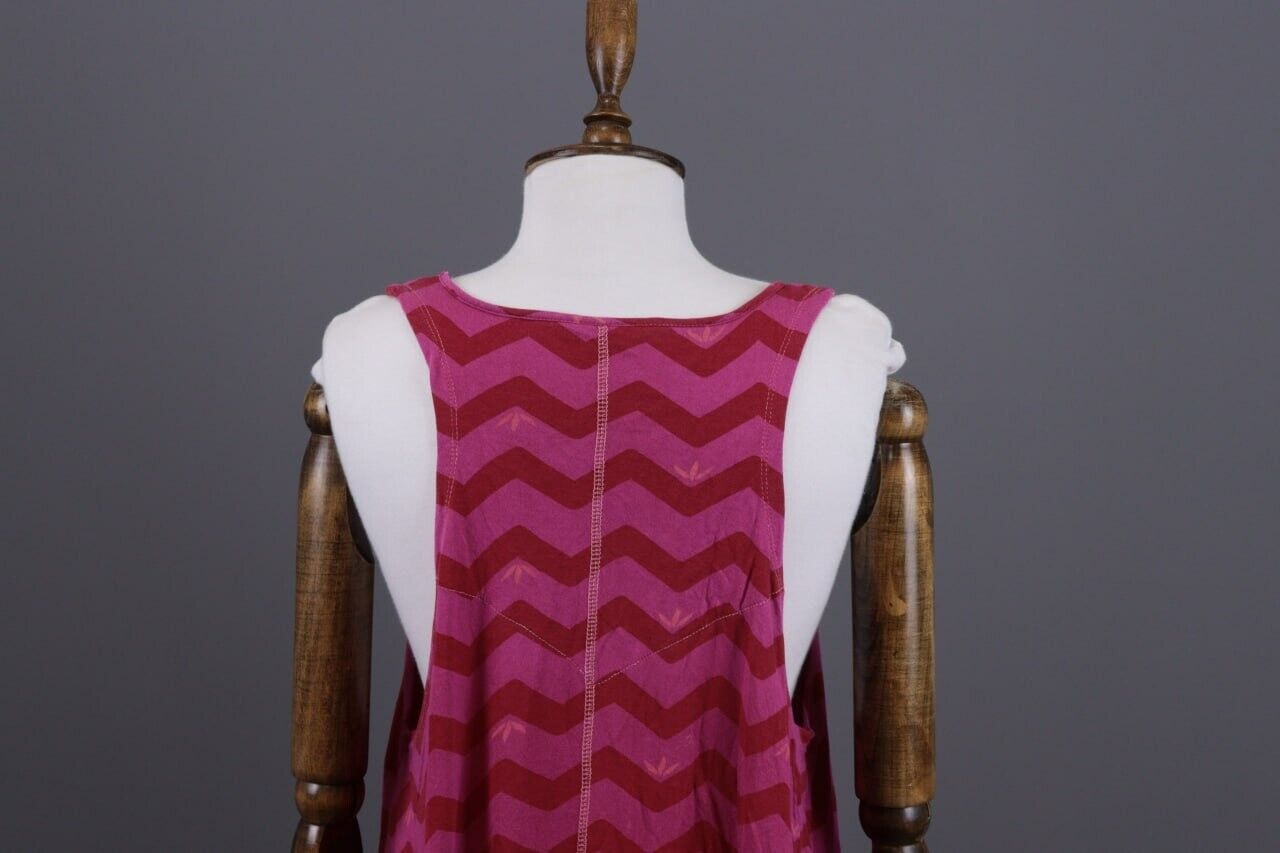 GUDRUN SJODEN Purple Stripe Lagenlook Sleeveless … - image 6