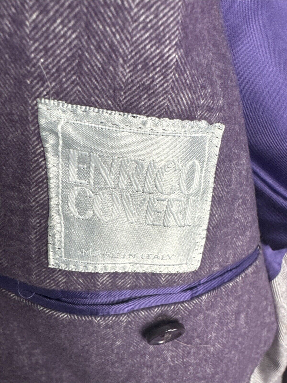 Enrico Coveri Cotton Purple Jacket Cotton Men's E… - image 11