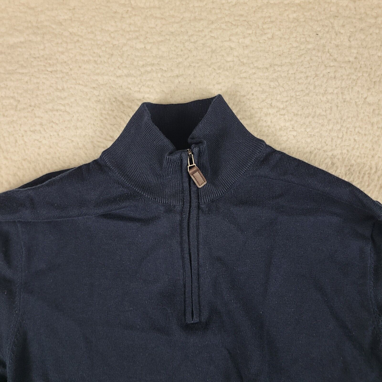 Jos A Bank Traveler Sweater Men Large Navy Pima C… - image 3