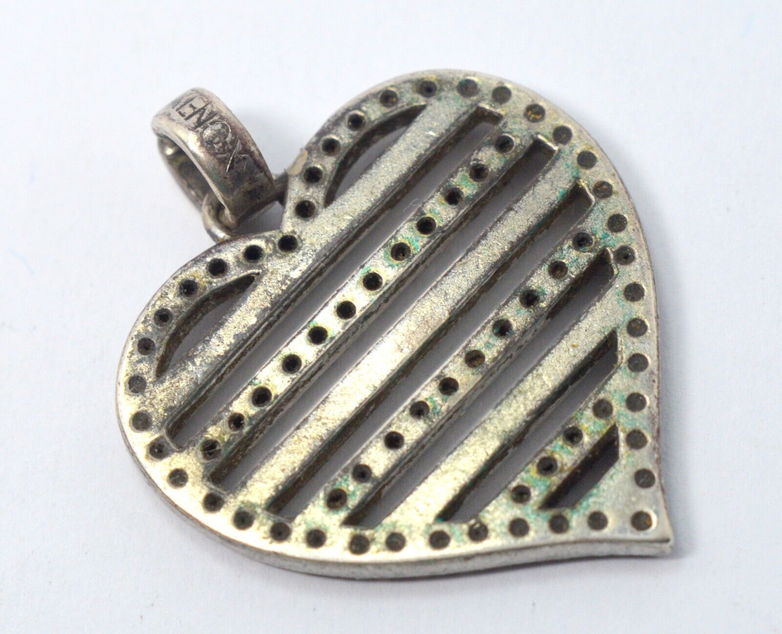 925 STERLING SILVER HEART PENDANT WITH GEMSTONES - image 3