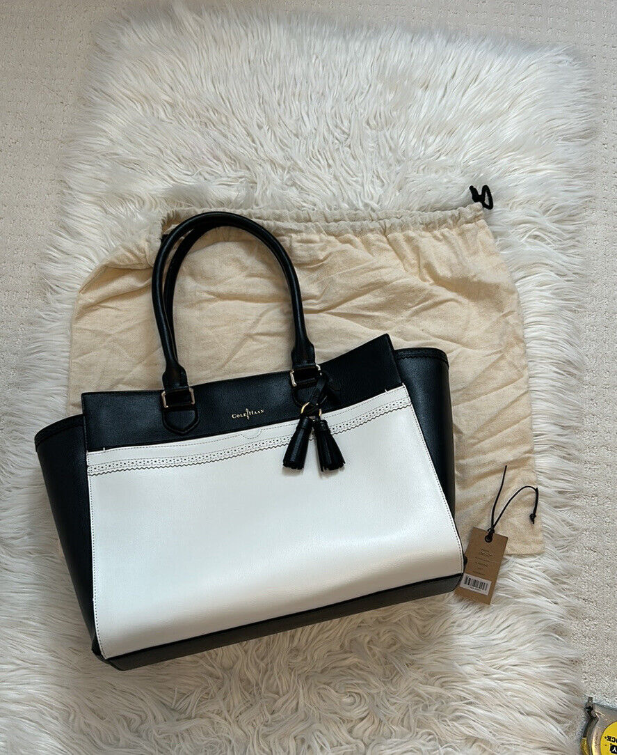 Cole Haan E/W Gladstone Tote Black White - image 6