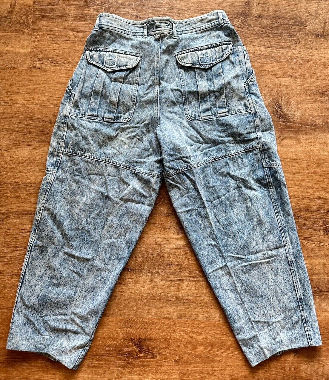 VTG Bugle Boy 90’s Y2K Cargo 32M Jeans Light Wash… - image 2