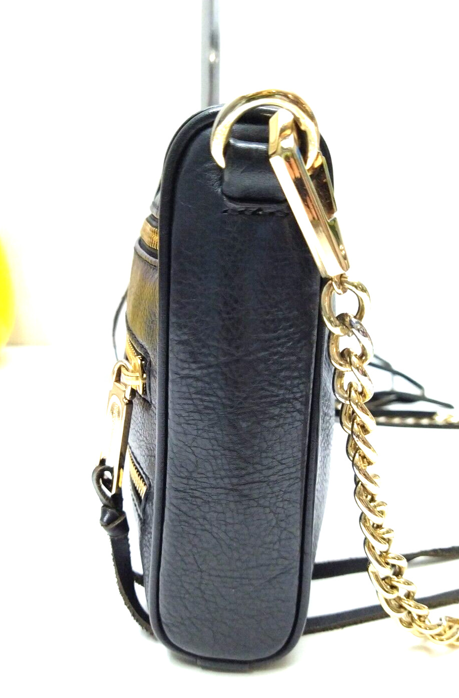 Rebecca Minkoff Mini 5 Zip Black Leather Chain St… - image 4