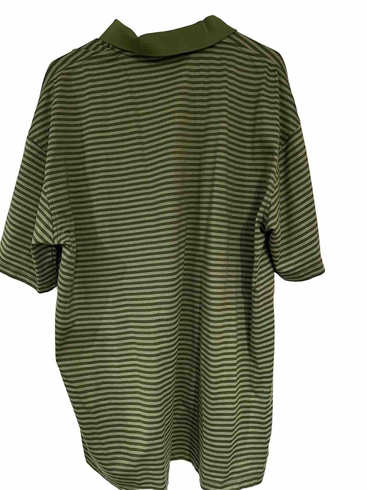 McIlhenny Dry Goods Polo Mens XL Green Striped - image 2