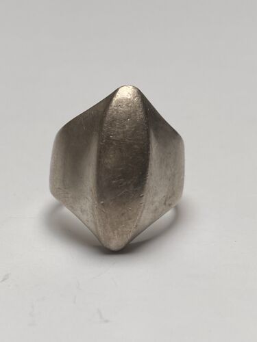 Vintage Modernist Sterling Silver Ring - image 1