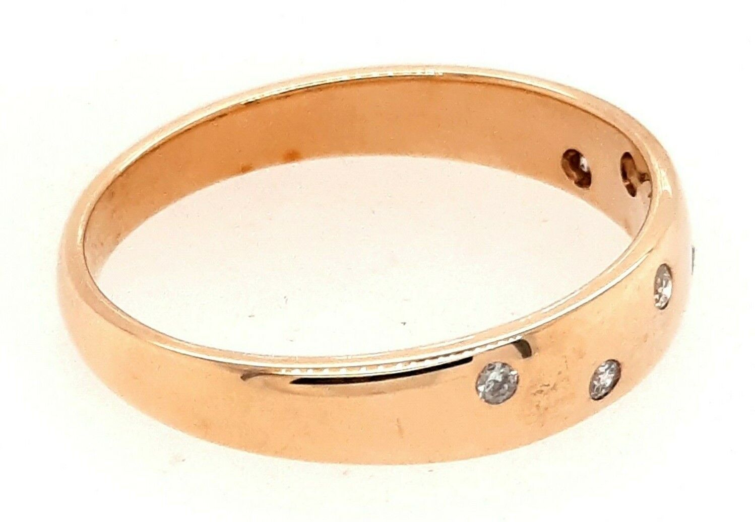 Diamond 9ct Yellow Gold Band Style Ring - image 5