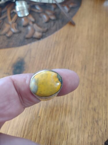 bumble bee jasper Sterling Ring