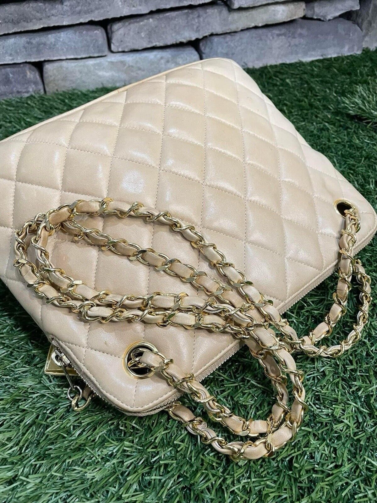 Vintage CHANEL Matelasse Chain Shoulder Bag Purse… - image 9